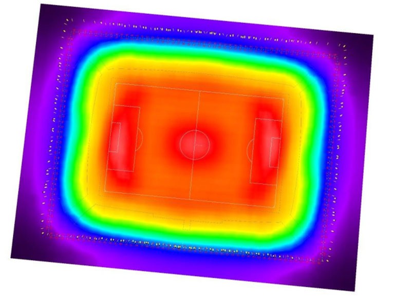 Football stadium lighting system cost