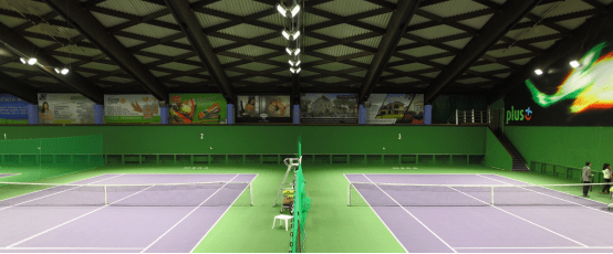 indoor tennis court lighting