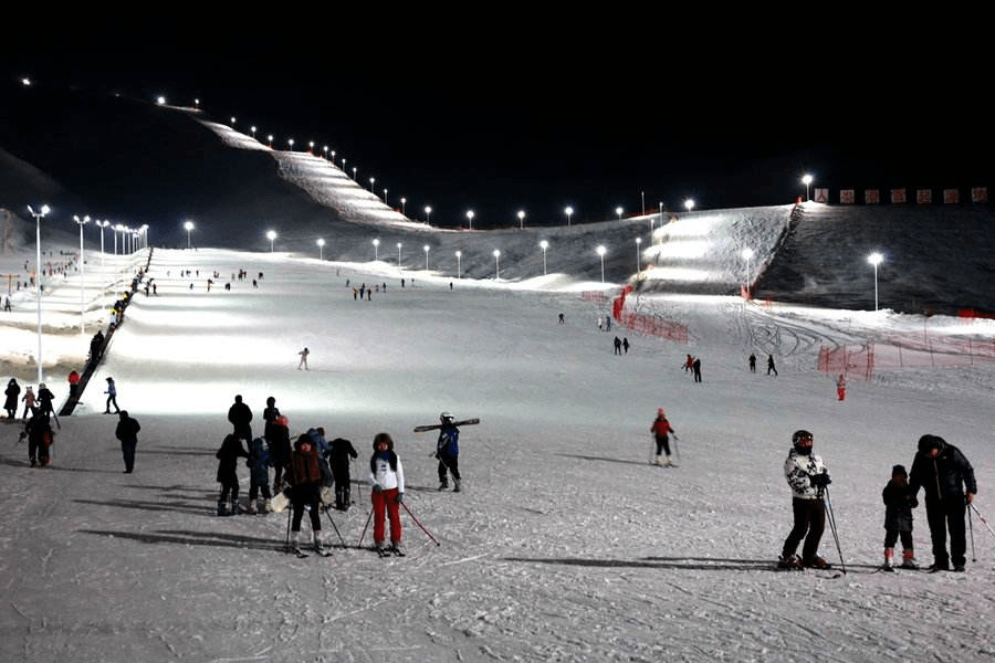 Ski resort lights