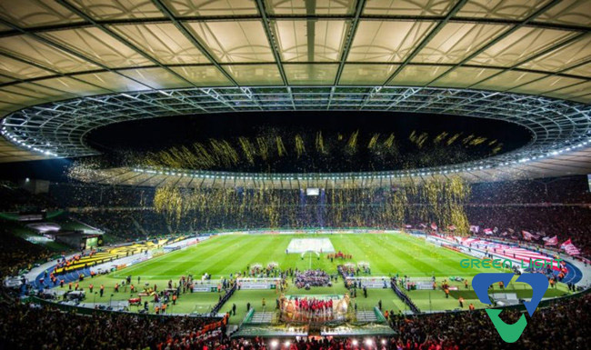 How long does it take to warm up the stadium lights? (Replacement guidnace)