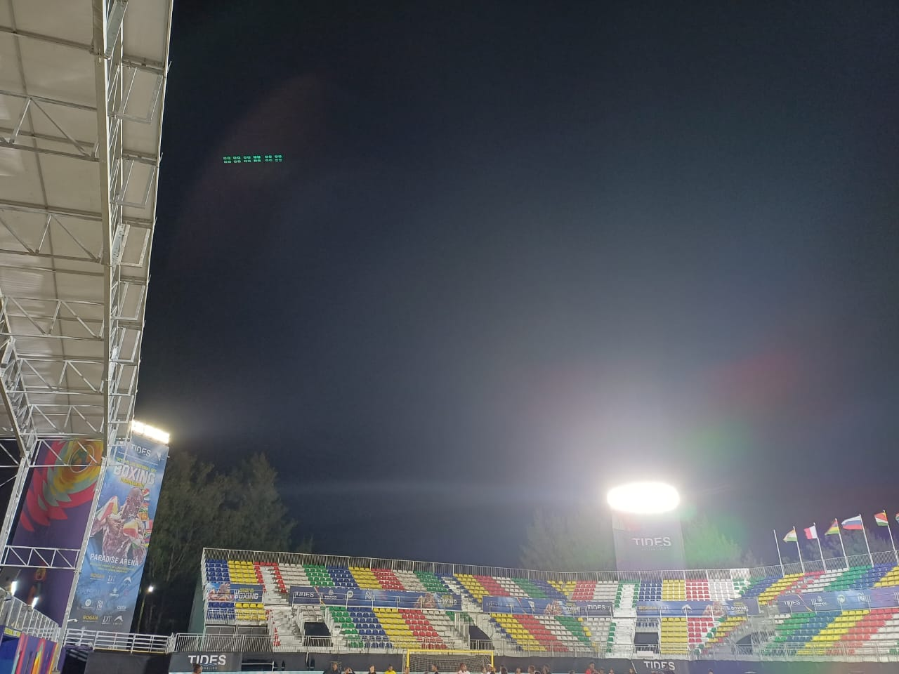 Beach football field lighting